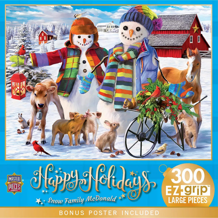 Masterpieces 300 Piece EZ Grip Christmas Jigsaw Puzzle - Snow Family