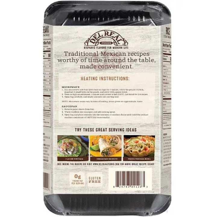Del Real Foods Slow Cooked Rice and Refried Beans, 64 Oz.