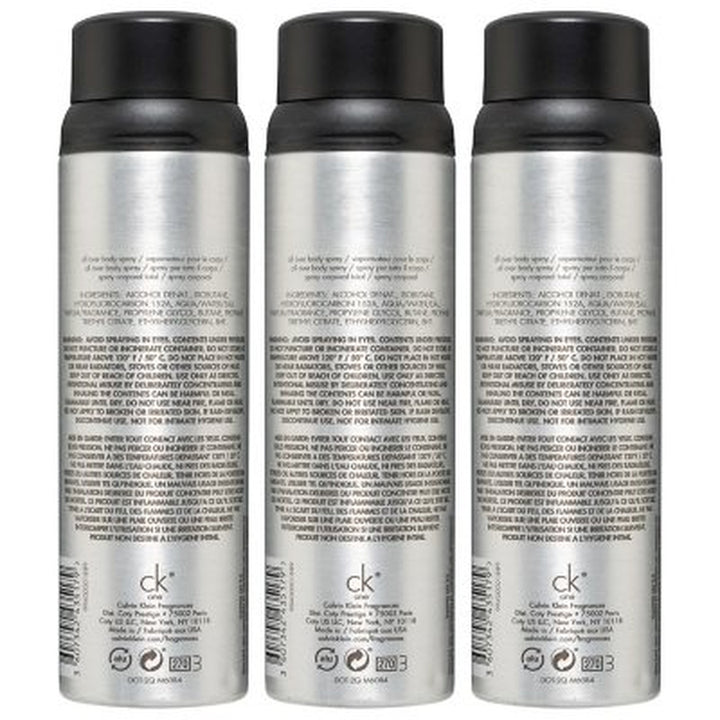Calvin Klein CK One Body Spray, 5.4 Oz, 3 Pk