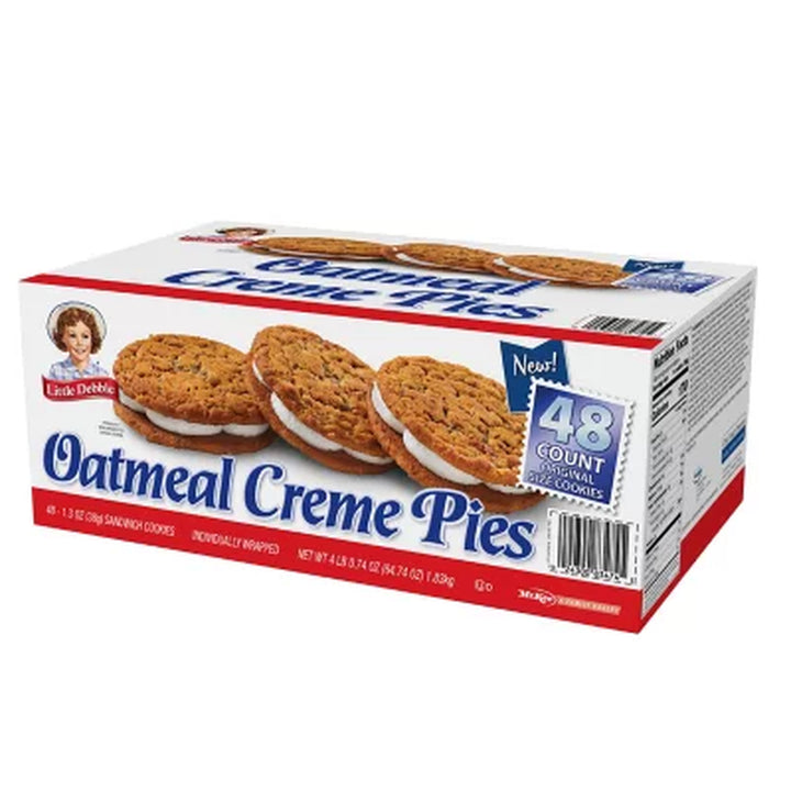 Little Debbie Club Pack Oatmeal Creme Pies, 1.3 Oz, 48 Pk