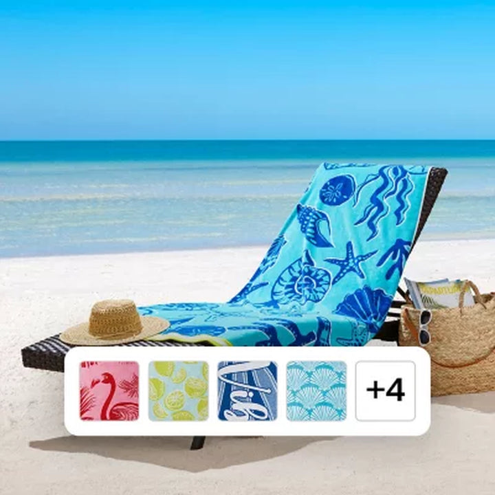 Member'S Mark Oversized 2Pk Beach Towels, 40" X 72", Assorted Designs