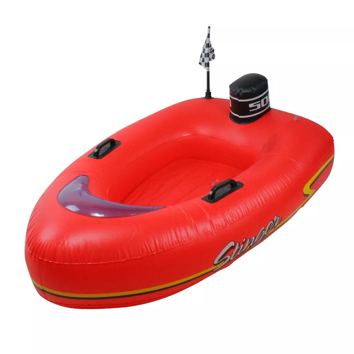 Swim Central Inflatable Stinger Speedboat Swimming Pool Raft - 48" - Black and Red