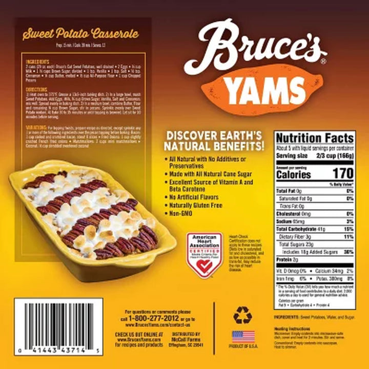 Bruce'S Cut Yams, 29 Oz., 4 Pk.