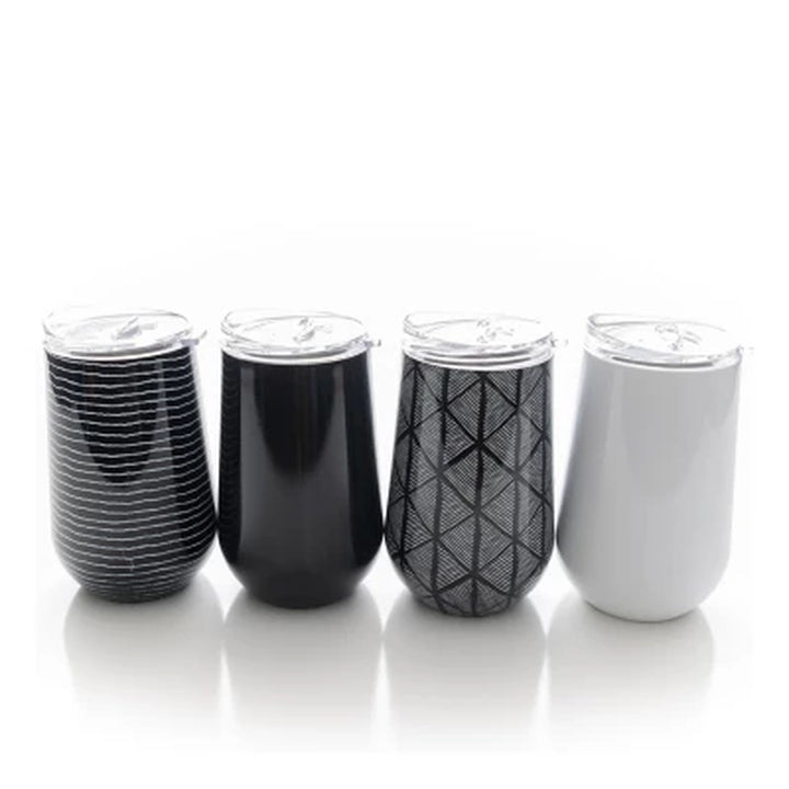 Member'S Mark 16-Ounce Stainless-Steel Insulated Vacuum Tumblers with Lids, 4-Pack (Assorted Colors)