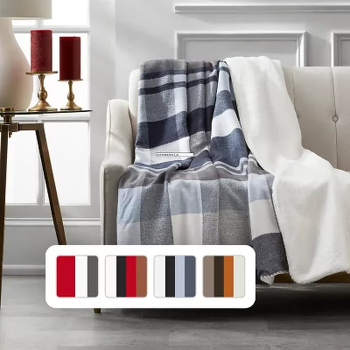 Member'S Mark Plaid Faux Fur Throw, 60"X70" (Assorted Colors)