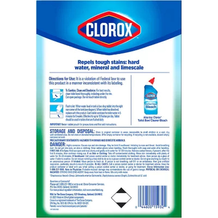 Clorox Ultra Clean Toilet Bowl Cleaner Tablets with Bleach 3.5 Oz. Tablets, 6 Ct.