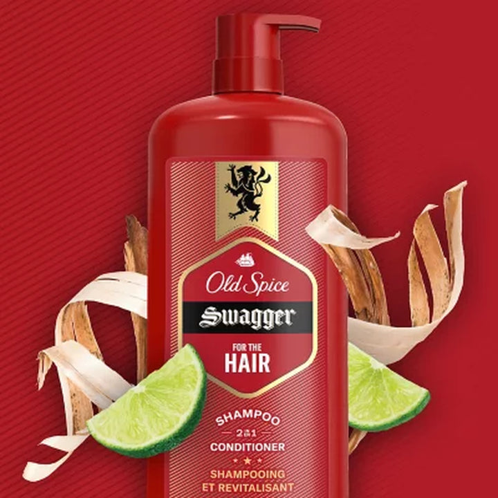 Old Spice Swagger 2-In-1 Shampoo and Conditioner for Men, 39.9 Fl. Oz.