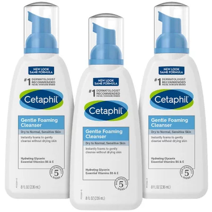 Cetaphil Gentle Foaming Cleanser, 8 Oz., 3 Pk.