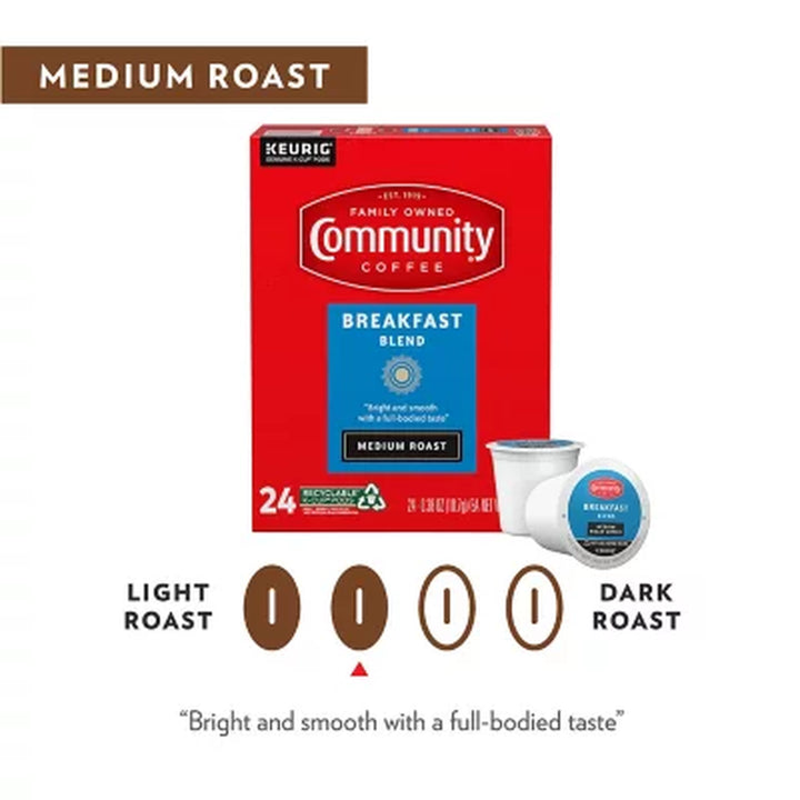 Community Coffee Breakfast Blend Medium Roast Single Serve 72 Ct.