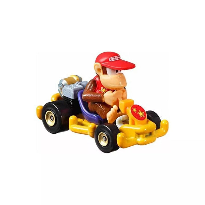 Hot Wheels Mario Kart 1:64 Scale Diddy Kong Pipe Frame, Collectible Vehicle