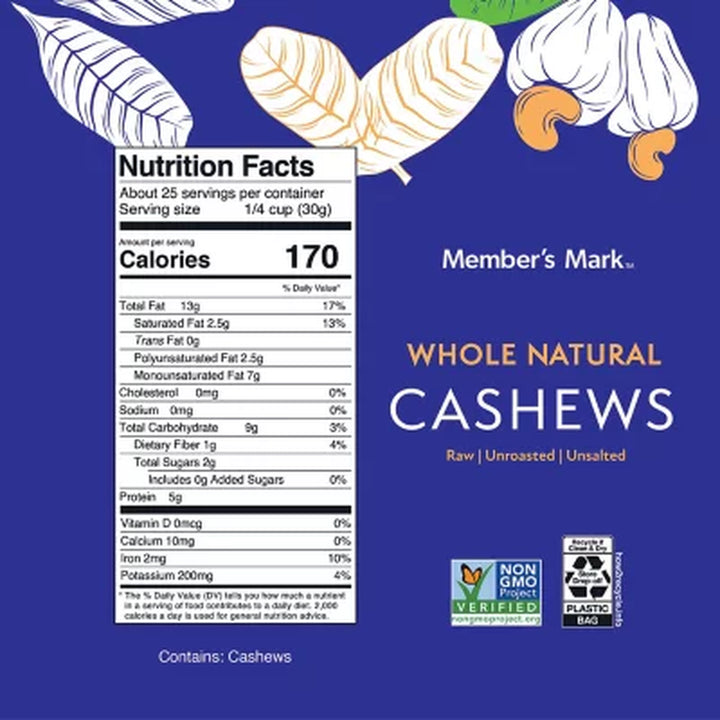 Member'S Mark Whole Natural Cashews (26 Oz.)