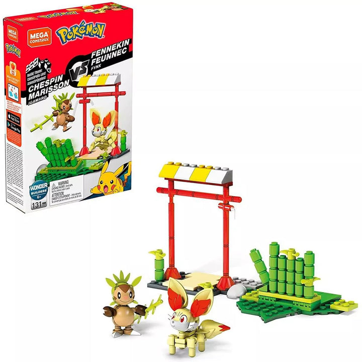 Mattel Mega Construx Pokémon Battle Pack | Chespin VS. Fennekin