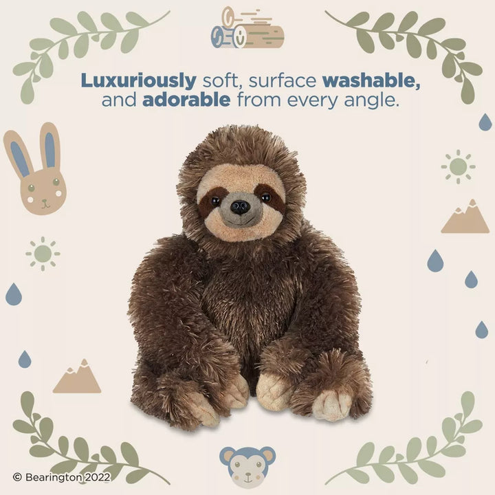 Bearington Speedy Plush Three Toed Sloth Stuffed Animal, 12 Inches