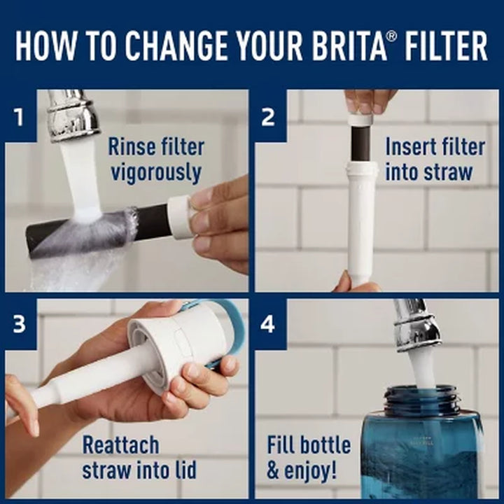 Brita Premium Water Bottle Replacement Filters, 6 Count