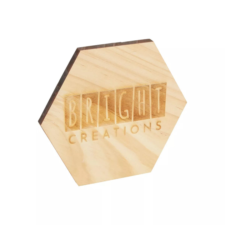 Bright Creations 15 Pack Unfinished Wooden Hexagon Cutouts for Crafts, 1/4" Thick for Wood Burning, Engraving, 4 X 4 In