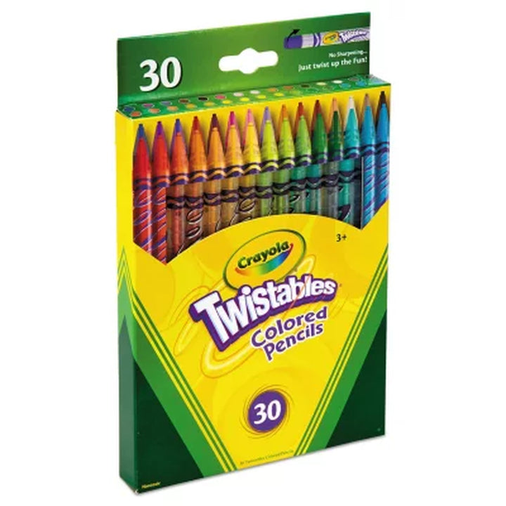 Crayola Twistables Colored Pencils, 30 Assorted Colors/Pack