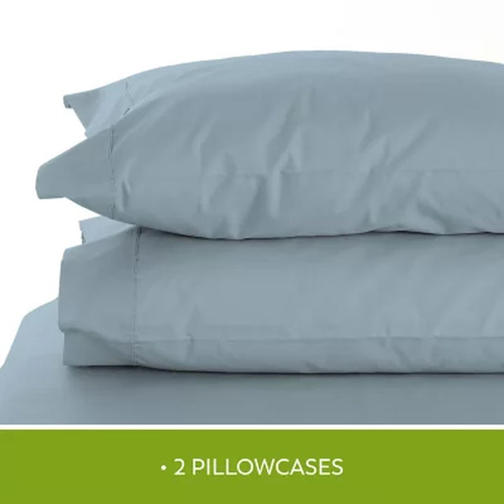 Organic Cotton Brushed Percale Cool & Breathable Pillowcases (Assorted Sizes and Colors)