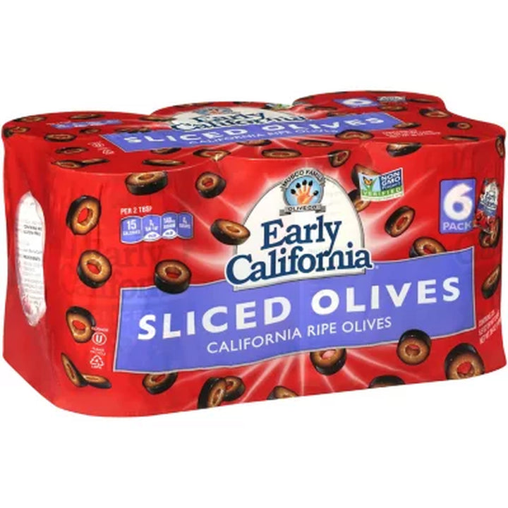 Early California Sliced Olives 6.5 Oz., 6 Pk.