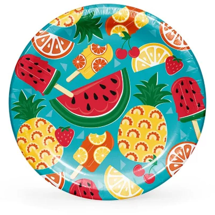 Artstyle Tasty Fruit Paper Plates and Napkins Tableware Kit, 285 Ct