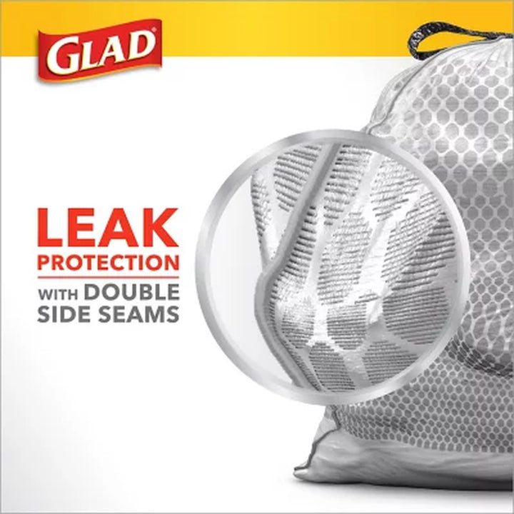 Glad Forceflex Tall Kitchen Trash Bags with Clorox, Lemon Fresh Bleach Scent 13 Gal., 120 Ct.