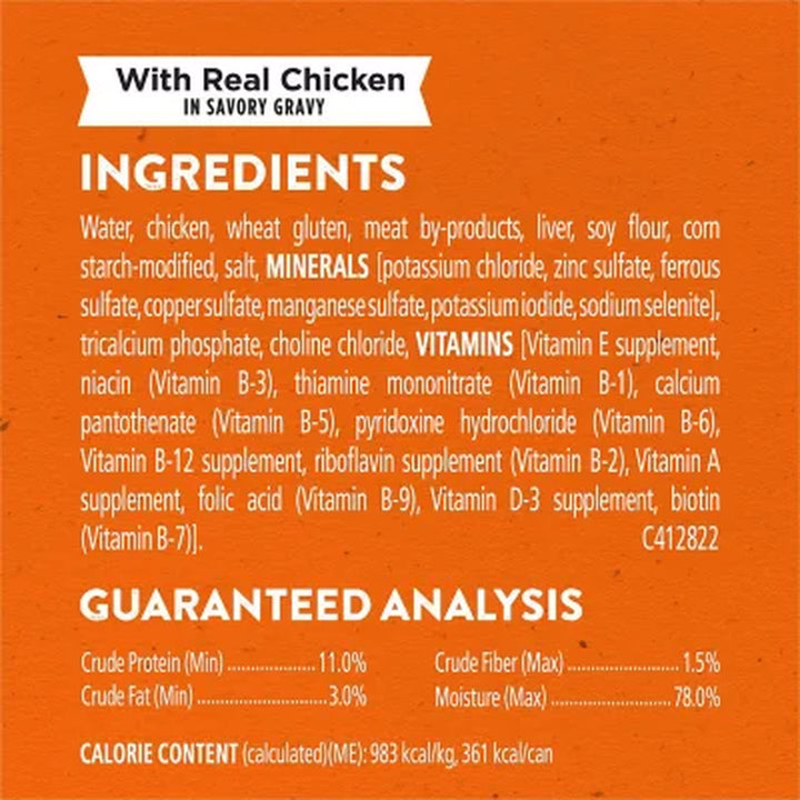 Purina Dog Chow Beef & Chicken Variety Pack, High Protein Adult Wet Dog Food, 13 Oz., 24 Cans