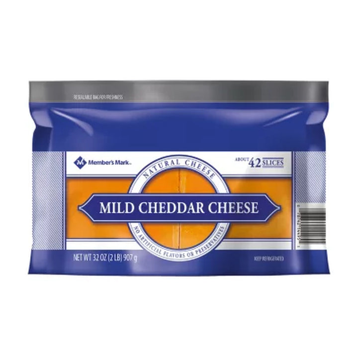 Member'S Mark Sliced Mild Cheddar Cheese, 2 Lbs.