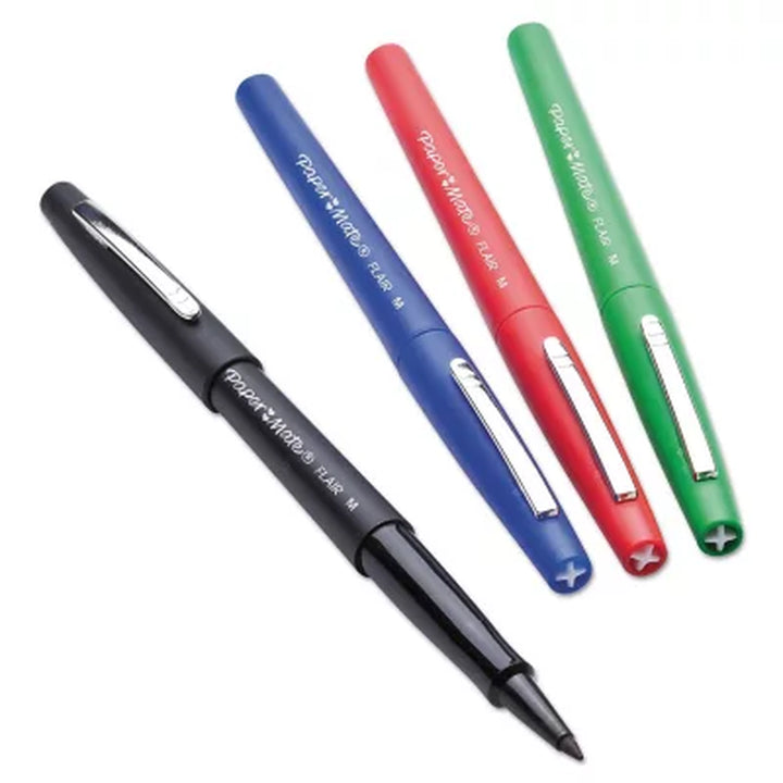 Paper Mate Flair Porous Point Stick Pen, Assorted Colors (Medium, 12 Ct.)