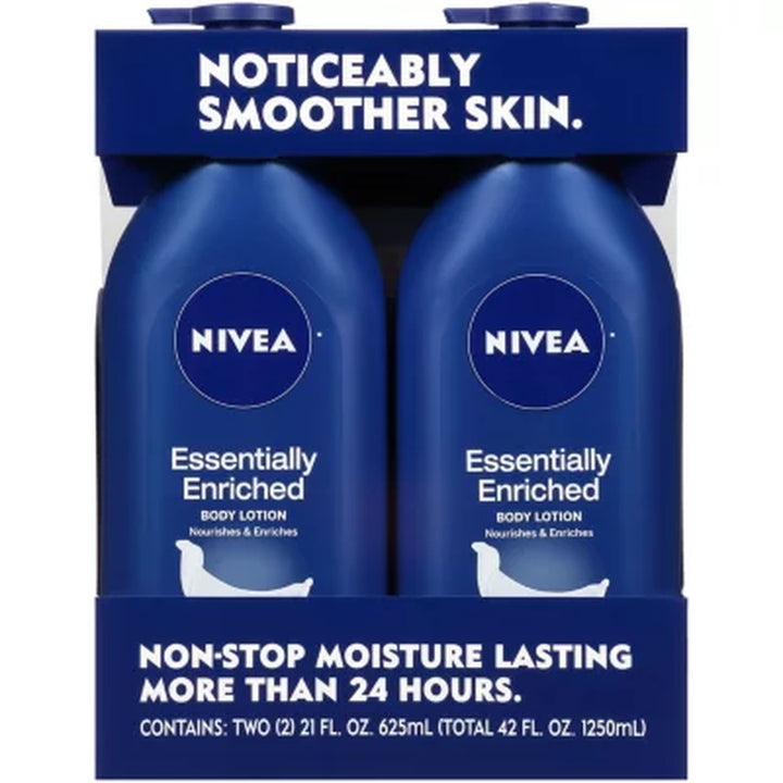 NIVEA Essentially Enriched Body Lotion, 21 Oz., 2 Pk.