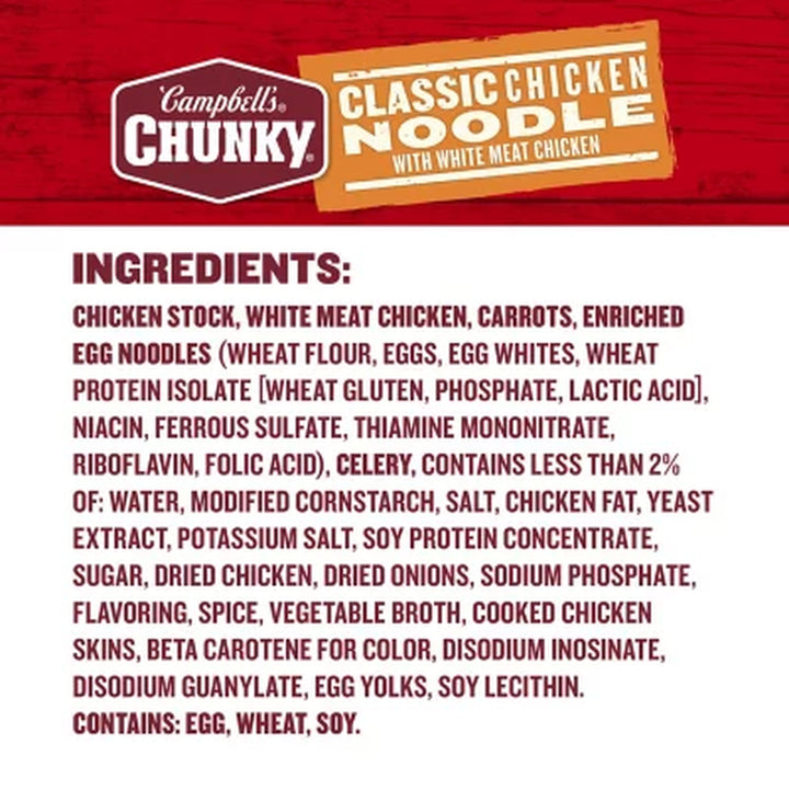 Campbell'S Chunky Classic Chicken Noodle Soup (18.6 Oz., 6 Pk.)