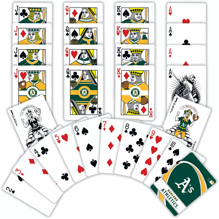 Masterpieces Officially Licensed MLB Oakland Athletics Playing Cards - 54 Card Deck for Adults.