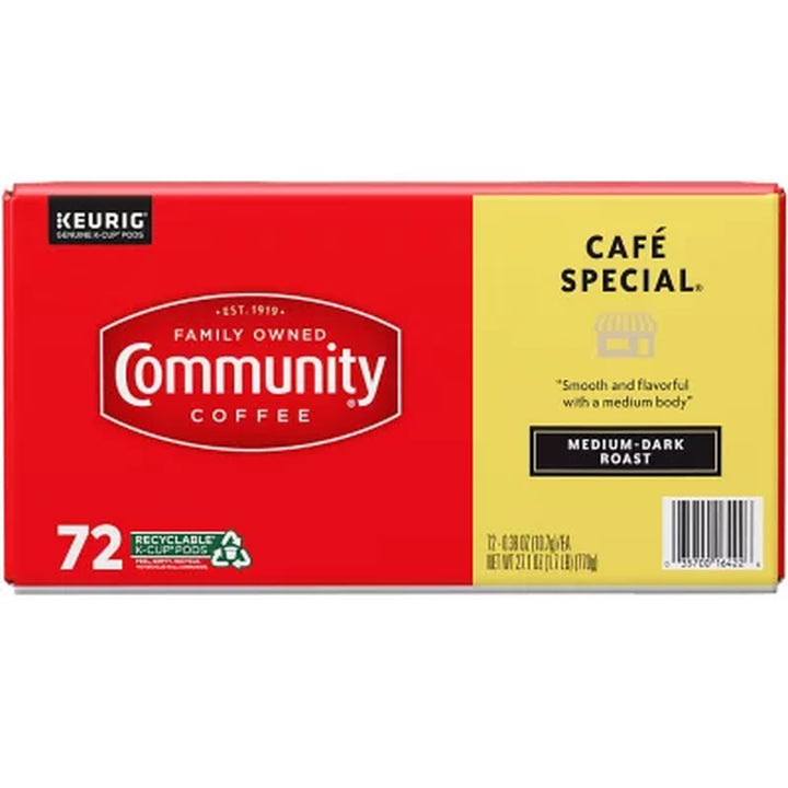 Community Coffee Café Special Medium-Dark Roast Single Serve 72 Ct.