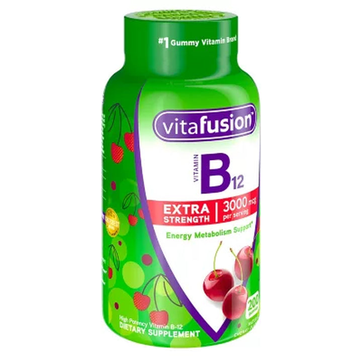 Vitafusion Extra Strength B12 Vitamin Gummies, 3000 Mcg, Cherry 200 Ct.