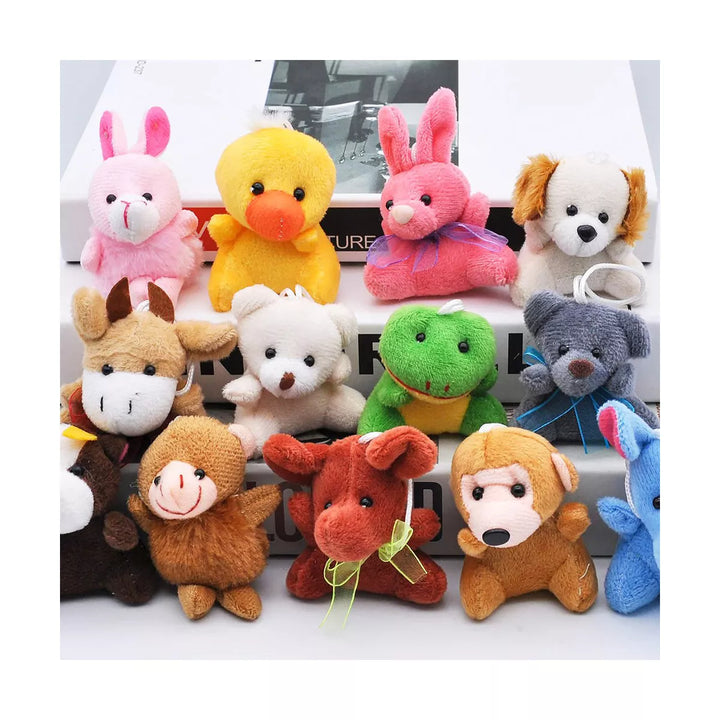 SYNCFUN 24 Pcs Mini Animal Plush Toy Party Favors, Stuffed Animals Pinata Fillers for Kids, Carnival Prizes, School Gifts, Birthday Party Supplies