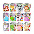 24PCS Make-A-Face Sticker Sheets Make Your Own Animal Mix and Match Sticker Sheets with Safaris, Sea and Fantasy Animals Kids Party Favor