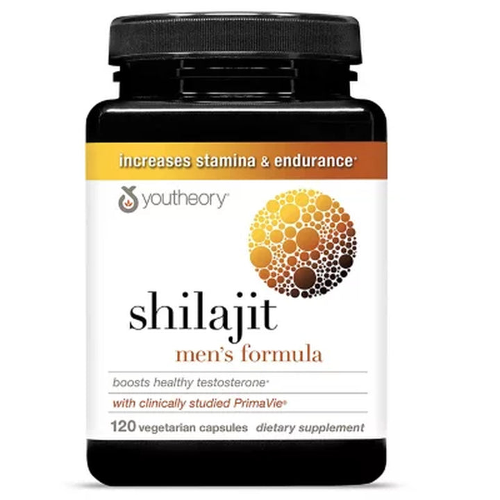 Youtheory Men'S Shilajit 500Mg Capsules, 120 Ct.