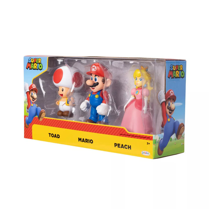 Nintendo Super Mario Toad, Mario, and Peach Action Figure Set - 3Pk (Target Exclusive)