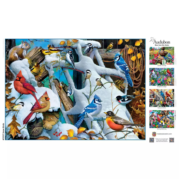 Masterpieces 1000 Piece Jigsaw Puzzle for Adults - Snow Birds - 19.25"X26.75".