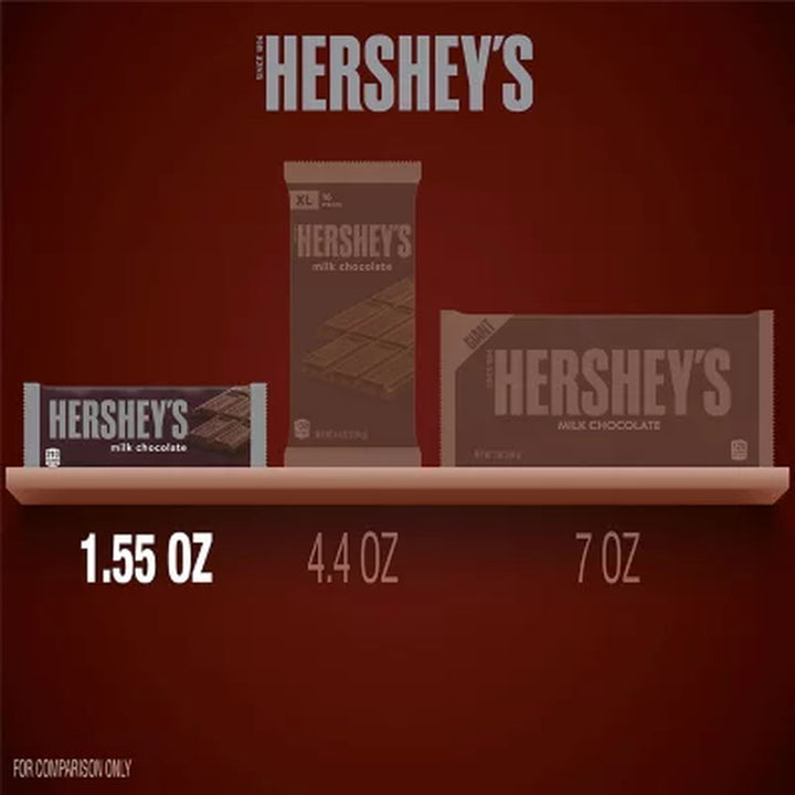 HERSHEY'S Milk Chocolate Candy Bars, 1.55 Oz., 36 Pk.