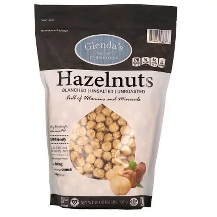 Glenda'S Farmhouse Unsalted Unroasted Blanched Hazelnuts (26 Oz.)