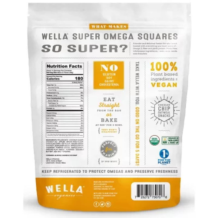 Wella Organics Chocolate Chip Oatmeal Super Omega Squares 1.17 Lbs.