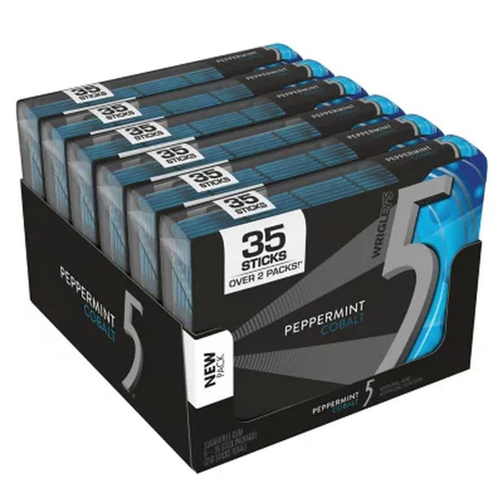 Wrigley'S 5 Peppermint Cobalt Gum, 35 Pcs., 6 Pk.