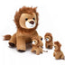 Snug a Babies Stuffed Mommy Lion with 3 Stuffed Baby Lions inside - Brown - Pack of 4