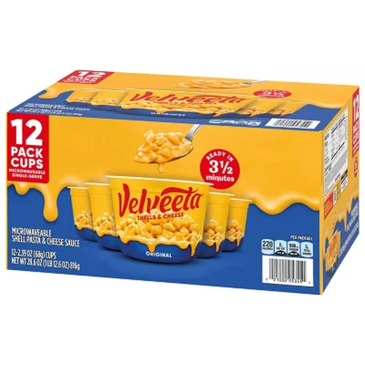 Velveeta Shells and Cheese Original Microwavable Sauce Cups 12 Ct.