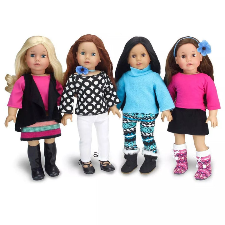 Sophia’S 9 Piece Winter Set for 18" Dolls, Blue/Black