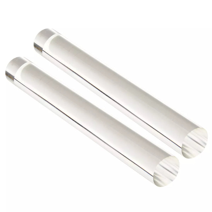 Clay Roller - 2-Pack Acrylic Rolling Pin, Rolling Clay Bar, Clear, Perfect Ceramics Clay Pottery Craft Tool, 1X1X8"