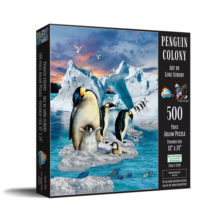 Sunsout Penguin Colony 500 Pc Jigsaw Puzzle 35149