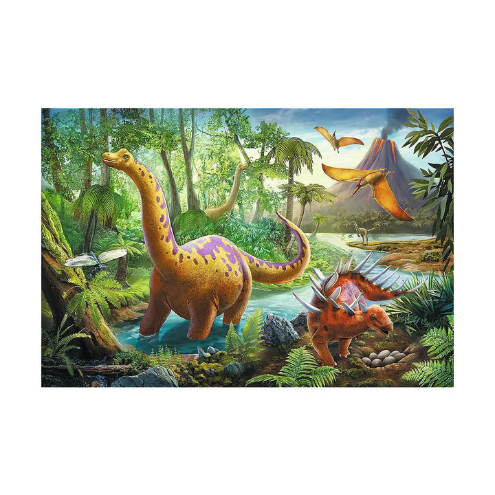 Trefl Dinosaur Migration Jigsaw Puzzle - 60Pc: Educational Animal Theme, Age 4+ Gender Neutral, Cardboard