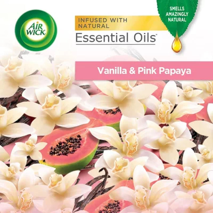 Air Wick Scented Oil Air Freshener Kit, Vanilla & Pink Papaya 2 Warmers +7 Refills