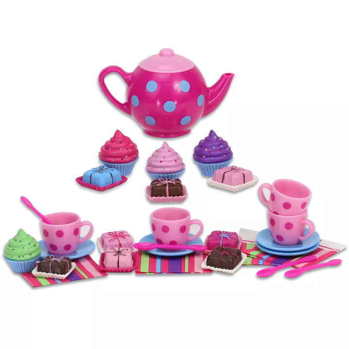 Sophia’S Cupcakes, Petit Fours and Tea Set for Four 18" Dolls, Pink