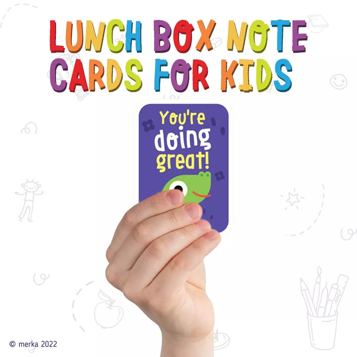 Merka Affirmation Cards for Kids Lunch Notes for Kids Lunchbox Notes for Kids Set of 50 Flash Cards